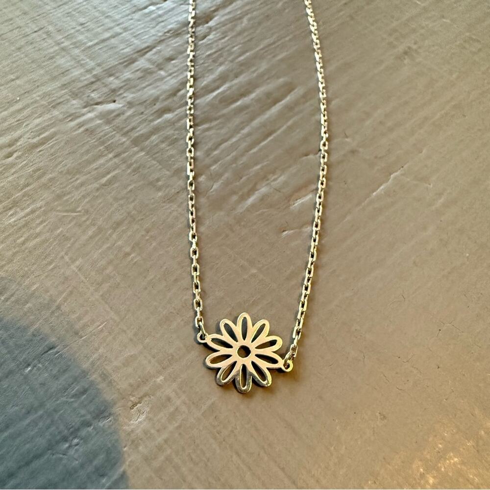 925 Sterling Silver Flower Ankle Bracelet - Picture 3 of 5